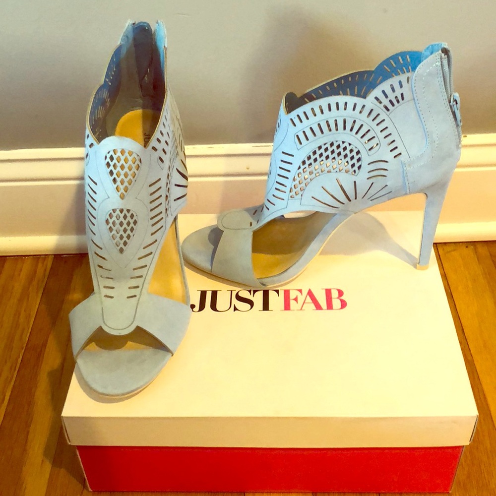 Ice blue heels
